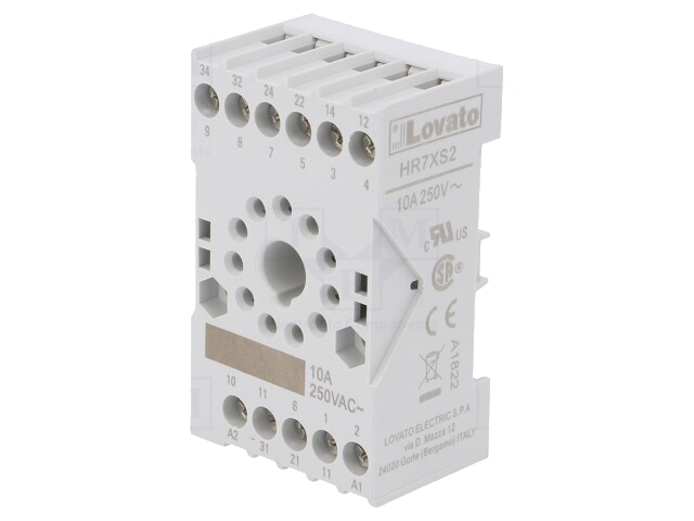 Socket; PIN: 11; 10A; 250VAC; op DIN-rail; Serie: HR70 Socket; PIN: 11; 10A; 250VAC; op DIN-rail; Serie: HR70